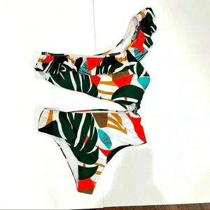 Swimsuit size L 10/12 Tropical 🌴 Floral print